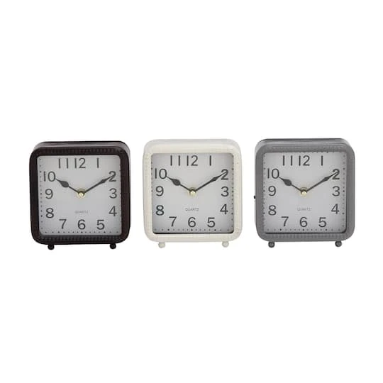 6" Traditional Metal Clock Set 4 6" Traditional Metal Clock Set - Image 2