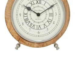 10" Brown Mango Wood & Aluminum Clock 12 10" Brown Mango Wood & Aluminum Clock -Michaels Decor Sale D368579S 3