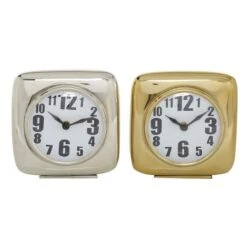 6" Contemporary Aluminum Clock Set