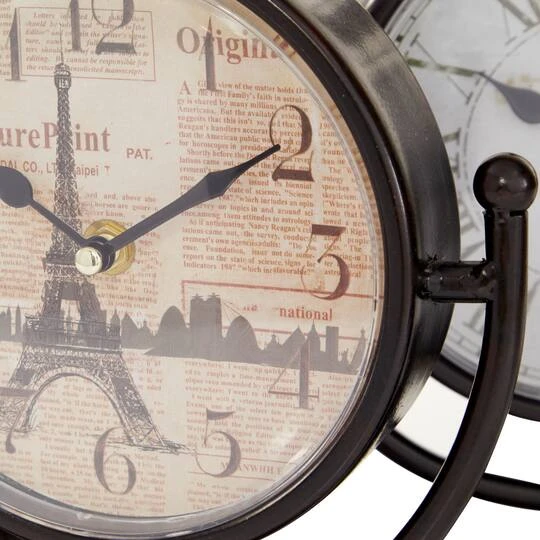 12" Black Metal Vintage Clock Set 10 12" Black Metal Vintage Clock Set - Image 8