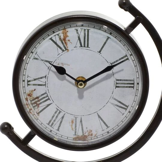 12" Black Metal Vintage Standing Clock Set 12 12" Black Metal Vintage Standing Clock Set - Image 10