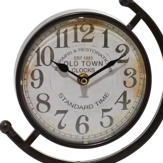 12" Black Metal Vintage Standing Clock Set 14 12" Black Metal Vintage Standing Clock Set - Image 12
