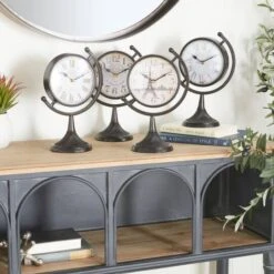 12" Black Metal Vintage Standing Clock Set 34 12" Black Metal Vintage Standing Clock Set -Michaels Decor Sale D368591S 16