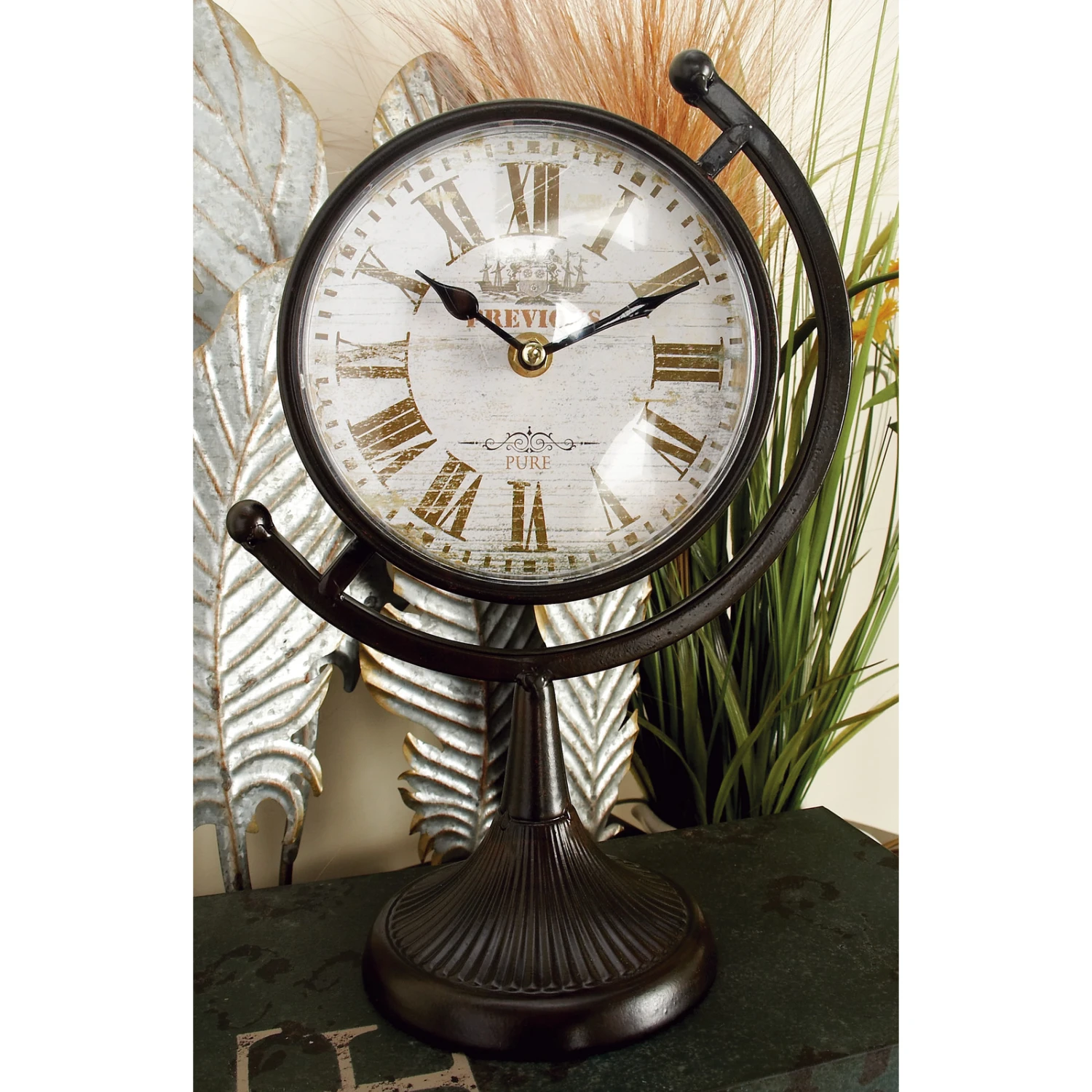 12" Black Metal Vintage Standing Clock Set 19 12" Black Metal Vintage Standing Clock Set - Image 17