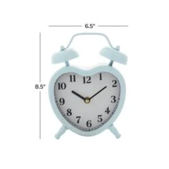 8.5" Metal Heart Farmhouse Clock Blue -Michaels Decor Sale D368595S 5