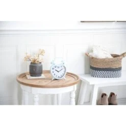 8.5" Metal Heart Farmhouse Clock Blue -Michaels Decor Sale D368595S 6