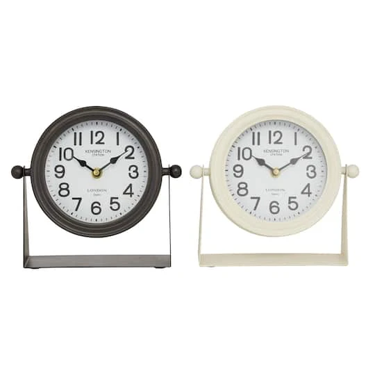 8" Round Metal Modern Clock Set 3 8" Round Metal Modern Clock Set