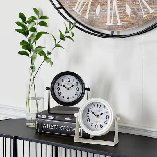 8" Round Metal Modern Clock Set 10 8" Round Metal Modern Clock Set - Image 8