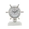 9" Silver Stainless Steel & Ceramic Boat Helm Clock 1 9" Silver Stainless Steel & Ceramic Boat Helm Clock -Michaels Decor Sale D368598S 1