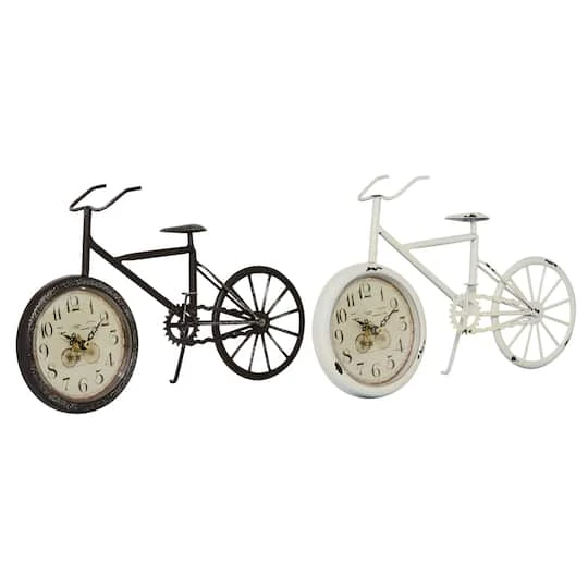 12" Metal Country Cottage Bicycle Clock Set 3 12" Metal Country Cottage Bicycle Clock Set