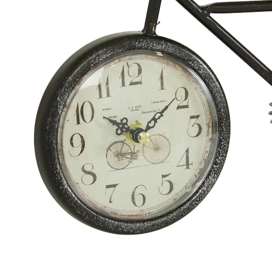 12" Metal Country Cottage Bicycle Clock Set 6 12" Metal Country Cottage Bicycle Clock Set - Image 4
