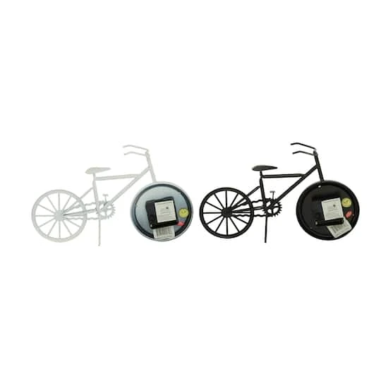 12" Metal Country Cottage Bicycle Clock Set 9 12" Metal Country Cottage Bicycle Clock Set - Image 7