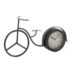 15" Black Metal Farmhouse Bicycle Clock