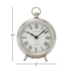 6" Silver Stainless Steel & Aluminum Round Clock -Michaels Decor Sale D368621S 5