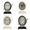 12" Black & White Metal Oval Clock Set -Michaels Decor Sale D368624S 1