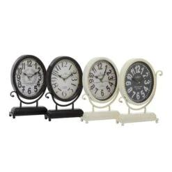 12" Black & White Metal Oval Clock Set -Michaels Decor Sale D368624S 2