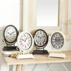 12" Black & White Metal Oval Clock Set -Michaels Decor Sale D368624S 23