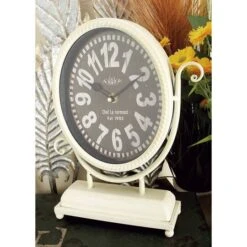 12" Black & White Metal Oval Clock Set -Michaels Decor Sale D368624S 25