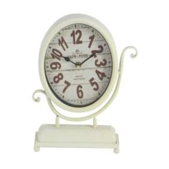 12" Black & White Metal Oval Clock Set -Michaels Decor Sale D368624S 5