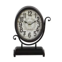 12" Black & White Metal Oval Clock Set -Michaels Decor Sale D368624S 6