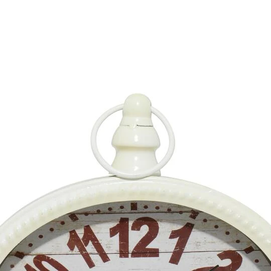 9" Black & White Metal Vintage Clock Set 9 9" Black & White Metal Vintage Clock Set - Image 7