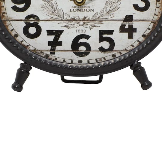 9" Black & White Metal Vintage Clock Set 11 9" Black & White Metal Vintage Clock Set - Image 9