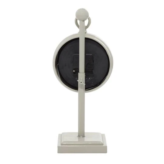 15" White Metal Hanging Clock 7 15" White Metal Hanging Clock - Image 5