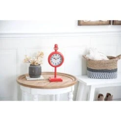 15" Red Metal Hanging Clock 15 15" Red Metal Hanging Clock -Michaels Decor Sale D368637S 6