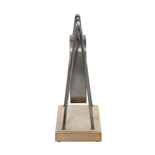 12" Gray Wood Farmhouse Swing Clock 7 12" Gray Wood Farmhouse Swing Clock - Image 5