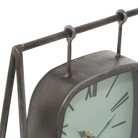 12" Gray Wood Farmhouse Swing Clock 5 12" Gray Wood Farmhouse Swing Clock - Image 3