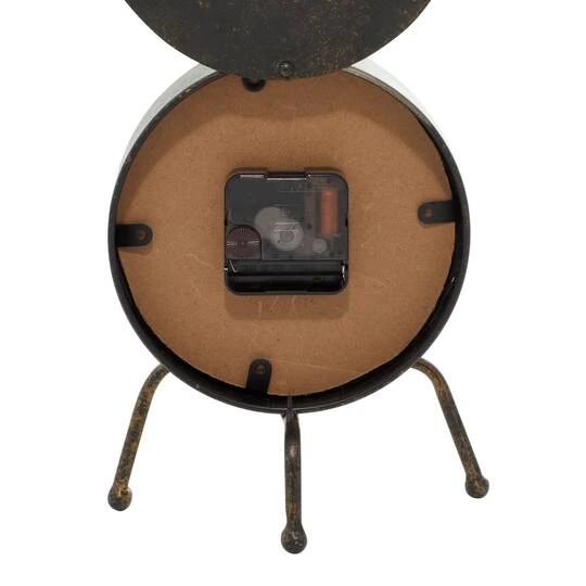 11" Brown Metal Contemporary Table Clock 8 11" Brown Metal Contemporary Table Clock - Image 6