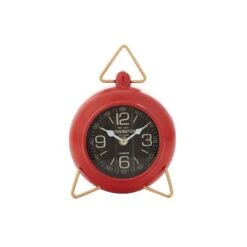 9" Red Metal Farmhouse Table Clock -Michaels Decor Sale D368646S 2