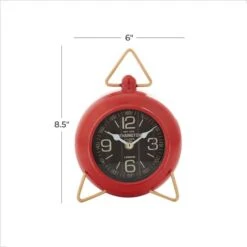 9" Red Metal Farmhouse Table Clock -Michaels Decor Sale D368646S 5