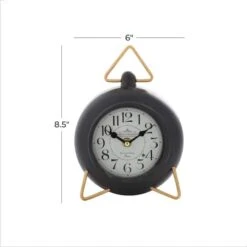 9" Black Metal Farmhouse Table Clock 14 9" Black Metal Farmhouse Table Clock -Michaels Decor Sale D368648S 5