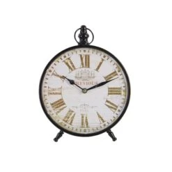 12" Wide Round Vintage Black Metal Clock Set -Michaels Decor Sale D368664S 2