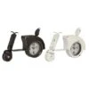13" Black & White Metal Country Cottage Scooter Clock Set -Michaels Decor Sale D368666S 1