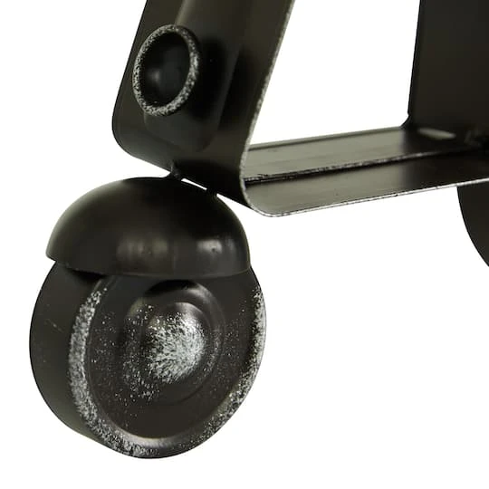 13" Black & White Metal Country Cottage Scooter Clock Set 7 13" Black & White Metal Country Cottage Scooter Clock Set - Image 5