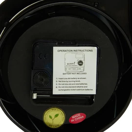 13" Black & White Metal Country Cottage Scooter Clock Set 8 13" Black & White Metal Country Cottage Scooter Clock Set - Image 6