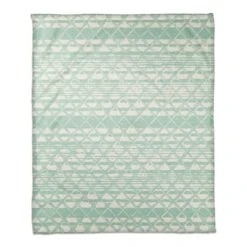 Blue Tribal Fleece Throw Blanket