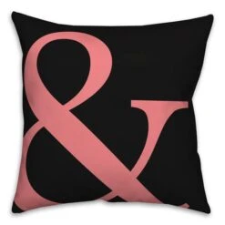 Pink Ampersand Throw Pillow -Michaels Decor Sale D368773S 2