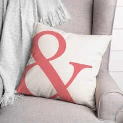 Pink Ampersand Throw Pillow -Michaels Decor Sale D368773S 3