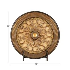 16" Gold Polystone Traditional Decorative Plate With Stand -Michaels Decor Sale D368854S 8