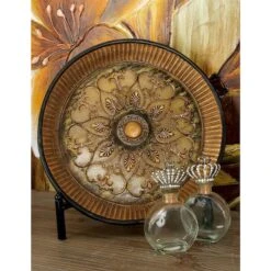 16" Gold Polystone Traditional Decorative Plate With Stand -Michaels Decor Sale D368854S 9