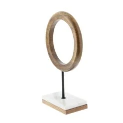 14" Brown Mango Wood Circle Sculpture -Michaels Decor Sale D368855S 2