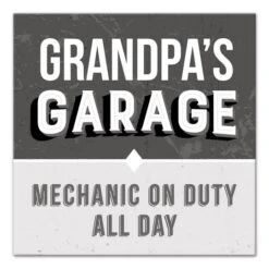 Grandpa's Garage Canvas Wall Art