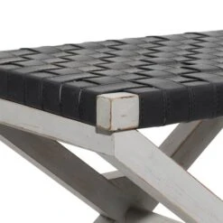 20" Black Wood Farmhouse Stool -Michaels Decor Sale D370011S 4