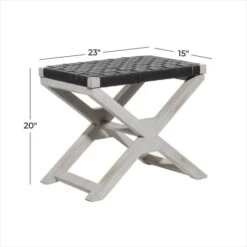 20" Black Wood Farmhouse Stool -Michaels Decor Sale D370011S 6