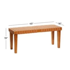 Brown Wood Rustic Bench 19 Brown Wood Rustic Bench -Michaels Decor Sale D370012S 8