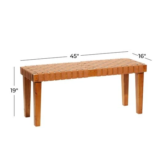 Brown Wood Rustic Bench 11 Brown Wood Rustic Bench - Image 9