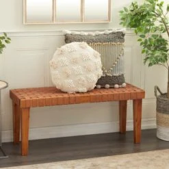 Brown Wood Rustic Bench 18 Brown Wood Rustic Bench -Michaels Decor Sale D370012S 9
